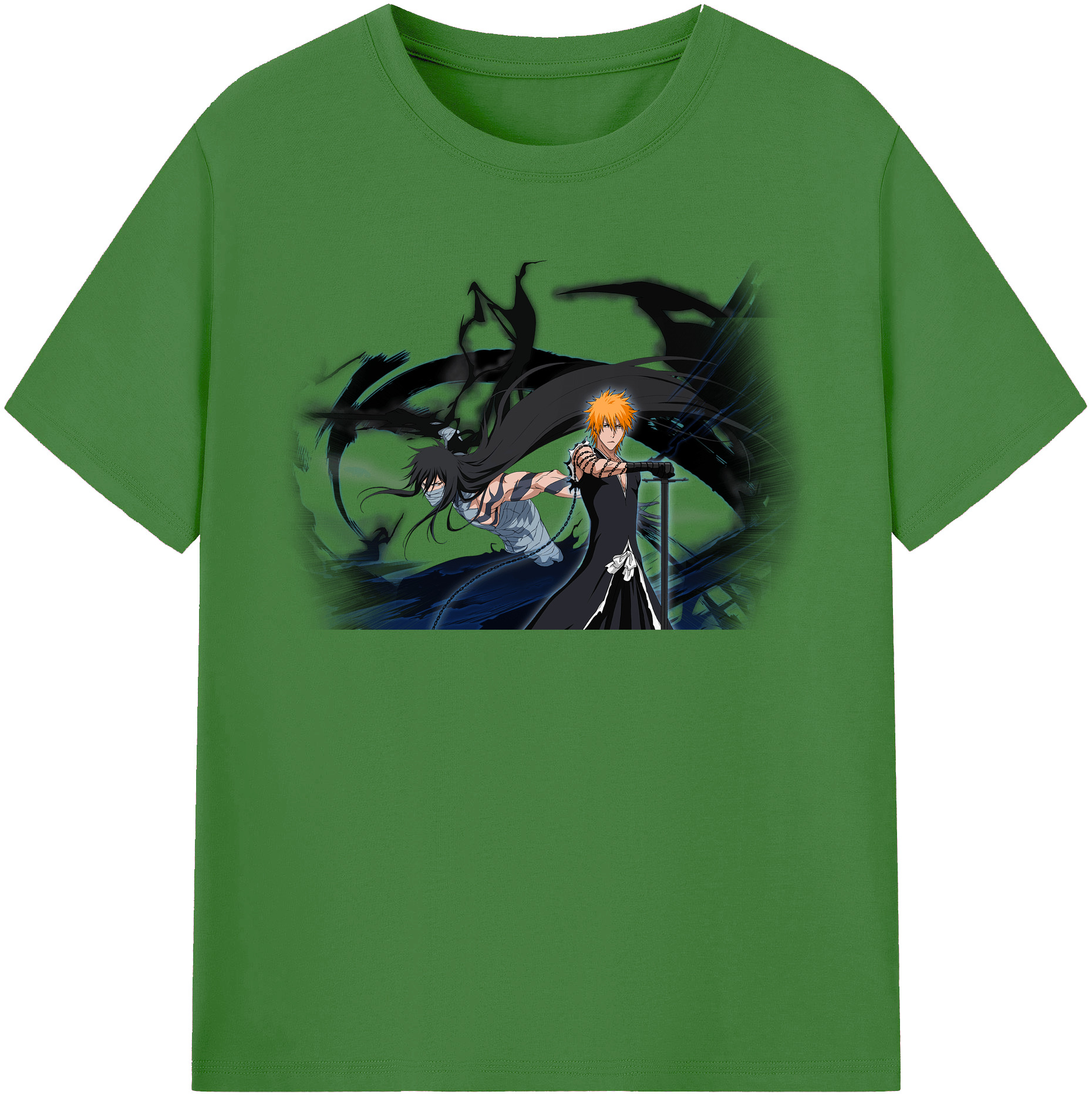 （画像用） ブリーチ 黒崎一護（くろさき いちご）BLEACH Kurosaki Ichigo レディースカジュアルプリントTシャツ（綿100％）